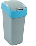 Curver kosz na śmieci flip bin 50l niebieski - Blau/Silber/Grau