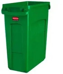 Rubbermaid - Slim Jim mit Luftschlitze 60 Liter - Polyethylene - Gr&uuml;n - Gr&uuml;n