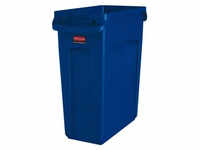 Rubbermaid Abfallbehälter Slim Jim mit Lüftungskanälen blau 60 Liter