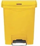 Rubbermaid Slim Jim Treteimer Vorne 30L Gelb - Gelb