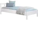 Einzel- und Doppelbett Merci, verschied. Farben - Wei&szlig;