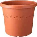 elho algarve cilindro 35cm &Uuml;bertopf - tonrot - Braun