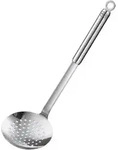 R&ouml;sle - Rundgriff Schauml&ouml;ffel flach, grob gelocht &Oslash; 12 cm