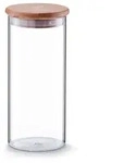 Zeller Vorratsglas, 1400 ml, Bamboodeckel &Oslash;10,5x23 - Transparent