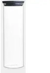 Brabantia Stapelbarer Glasbeh&auml;lter mit Deckel Dunkelgrau, Vorratsglas,