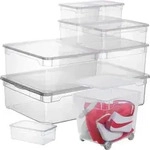 Box 'Men Shoe' 10 l CLEAR, Ausf&uuml;hrung:10 Liter - Rot