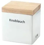 Vorratsdose mit Holzdeckel Continenta - Hellbraun/Wei&szlig;
