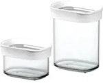 EMSA OPTIMA Trockenvorratsdose, Box, Rechteckig, 0,38 l, Transparent, Wei&szlig;,
