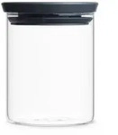 Brabantia Stapelbarer Glasbeh&auml;lter mit Deckel Dunkelgrau, Vorratsglas,