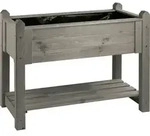 Hochbeet Premium aus Kiefernholz, Vintage-Grau, 114x60x84,4 cm - Grau