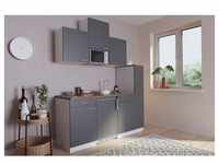 Küche Miniküche Singleküche Küchenzeile Weiß Grau Luis 180 cm Respekta