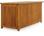 CASARIA&reg; Gartenbox Holz Akazie 205L Deckel 160kg Belastbarkeit Wetterfest