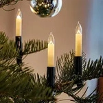 Hellum Lichterkette Schaftkerze f&uuml;r Innen 15tlg; 804157 - Wei&szlig;