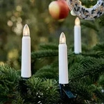 Hellum Lichterkette Riffelkerz.klar Au&szlig;en 20tlg; 842043 - Wei&szlig;