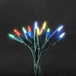 Konstsmide - LED Minilichterkette, 100 bunte Dioden, 230V, Innen, gr&uuml;nes Kabel ;