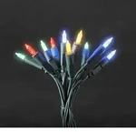 Konstsmide 6300-500 LED Minilichterkette, 10 bunte Dioden, 230V, Innen, gr&uuml;nes Kabel