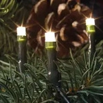 LED Lichterkette mit 200 warmwei&szlig;en LEDs, IP44, L&auml;nge 20 m - dunkelgr&uuml;n/Gr&uuml;n