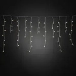 Konstsmide - LED Eisregen Lichtervorhang, mit wei&szlig;en Globes, 400 warm wei&szlig;e Dioden,