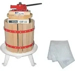 Obstpresse / Weinpresse / Beerenpresse OP 12, inkl. Presstuch - Braun/Rot