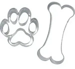 St&auml;dter Ausstechformen-Set - Hundesnack, 2-teilig - Silber
