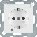 Berker SCHUKO-Steckdose pws/gl 41108989 - Wei&szlig;