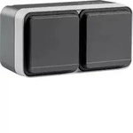 Berker 6768823515 Steckd.E-Stift 2f wg,4 Einf. AP W.1 grau - Grau