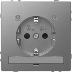 Merten SCHUKO-Steckdose MEG2304-6036 mit Lichtauslass Edelstahl - Silber
