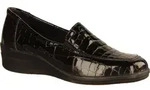 Slowlies 410-1003 Slipper, Schwarz, Damen, Leder, NEU - Damenschuhe Bequeme Ballerina