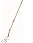 Freund Victoria Streugabel, mit 3 Zinken, 30X30 gold, mit Eschenstiel
