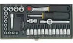 Proxxon Feinmechaniker-Steckschl&uuml;sselsatz 23080 mit 1/4"-Ratsche, 36-teilig