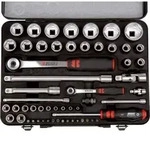 W&uuml;rth Zebra Steckschl&uuml;ssel 1/4 + 1/2 Zoll Sortiment 6-kant 56 Teile in