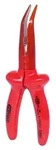 KS Tools CLASSIC 1000V Flachrundzange, beschichteter Arbeitskopf, gebogen, 200mm