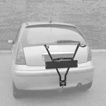 Fahrradtr&auml;ger mit Nummernschildhalter - Schwarz