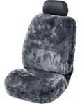 CarComfort Autositzbezug Trish aus Lammfell Einzelsitz anthrazit, 20038 - Grau