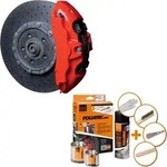 FOLIATEC 2160 Bremssattellack Farbe Spray Set Rot 400 125 50ml - Rot