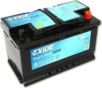 Exide EK800, EXIDE STOP & START AGM Starterbatterie 12V 80Ah 800A/EN L4 Batterie