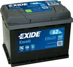 Exide Excell EB620, Plombierte Bleis&auml;ure (VRLA), 62 Ah, 12 V, 540 A, Auto,