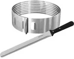 Zenker Tortenboden-Schneidhilfe-Set mit Konditor- bzw. Glasurmesser PATISSERIE,