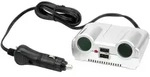 Cartrend - Doppelstd.m.Doppel USB, 829314 - Silber
