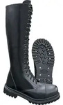 Brandit Stiefel Damen Phantom 20-Loch schwarz Basics, Festival Leder EU38 - Schwarz -