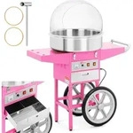 Mobile Zuckerwattemaschine mit Wagen - Rosa