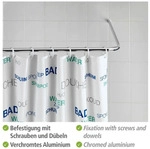 WENKO Winkel Stangen Universal Chrom &oslash; 20 mm Badewannen Dusche Vorhang Ecken...