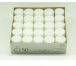 Teelichte Nightlight Parafin &uuml;berdurchschnittliche Brenndauer 50 St&uuml;ck - Creme