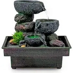 pajoma Zimmerbrunnen Floating Stones aus Polyresin, H&ouml;he 20 cm