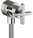 AXOR Citterio Fixfit Stop Absperrventil Kreuzgriff zur Wandmontage - Silber