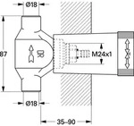 Grohe UP-Ventil-Unterteil vormontiertes Oberteil 18 mm, mit L&ouml;tanschluss