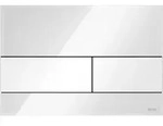 TECEsquare WC-Bet&auml;tigungsplatte Glas wei&szlig; Tasten wei&szlig; Zweimengentech. - Wei&szlig;