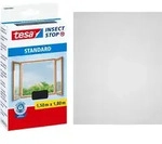tesa Fliegengitter Standard Insektenschutz Fenster ohne Bohren grau 1,5 x 1,8 m