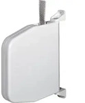 Mini Schwenkwickler aufklappbar weiss m. 5 m Gurt (grau) - Wei&szlig;/Grau
