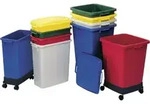 Graf Abfall- / Wertstoffsammler 90l grau Kunststoff L510xB485xH600mm - 778023 - Grau